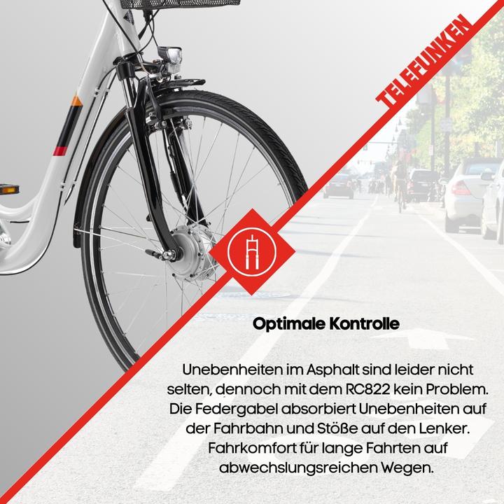 Actual product image Telefunken Multitalent RC822, City E-Bike, Motor power 250 W, Wheel size 28 ", Warranty 24 month(s), White (48 cm)