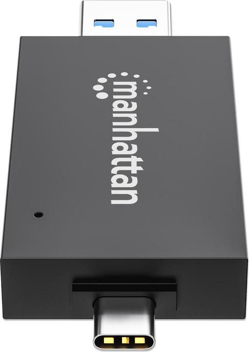 Image du produit Manhattan USB 3.0 Typ-C / Typ-A Kombo-Kartenlesegerät / Multi-Card Reader / Writer