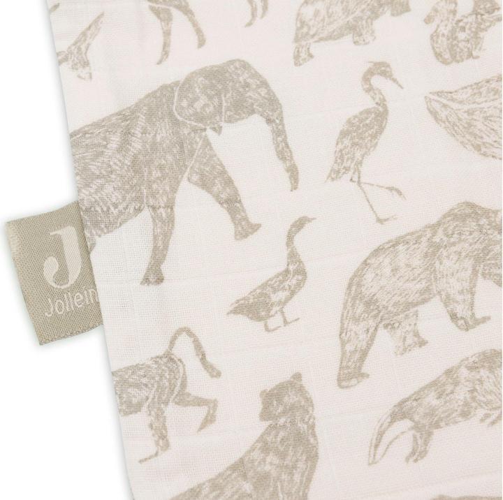Actual product image Jollein Baby summer sleeping bag Animals Olive Green 90 cm (90 cm)