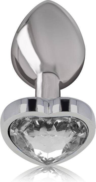 Image du produit Intense White Heart Aluminium Métal Anal Plug Taille M