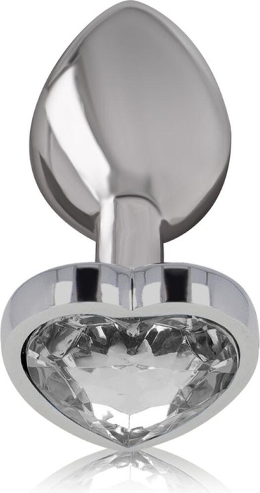 Produktbild Intense White Heart Aluminium Metall Anal Plug Grösse S