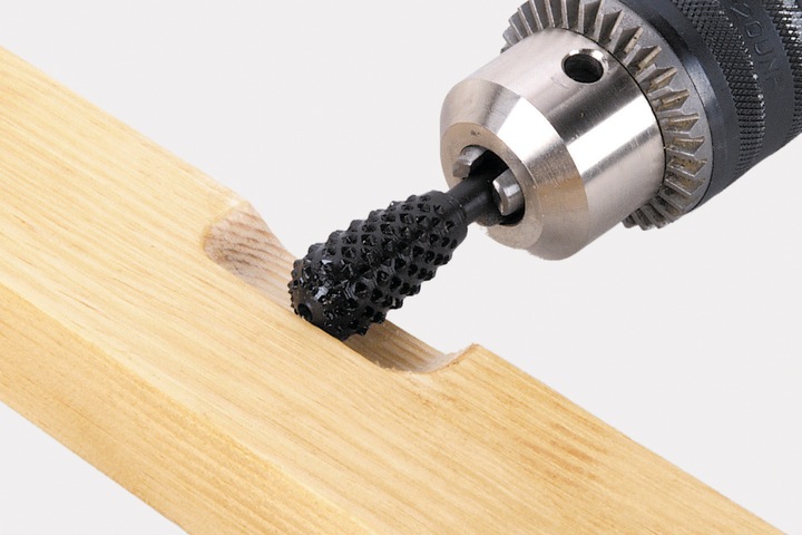 Actual product image wolfcraft 1 Rotary Rasp Cylindre For Wood Hex Shank (48 mm)