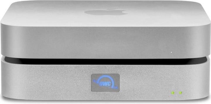 Actual product image OWC 2.0TB (HDD) miniStack STX Stackable Storage and Thunderbolt Hub Xpansion Solution - Silver
