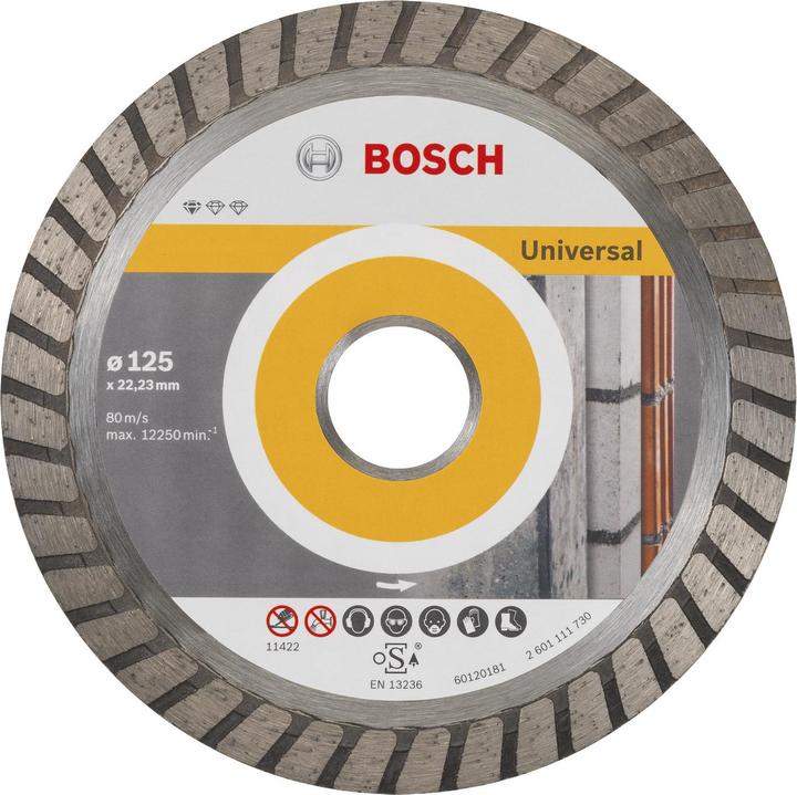 Produktbild Bosch Professional Zubehör Diamanttrennscheibe Standard for Universal Turbo, 125x22,23x2x10 mm, 10er-Pack