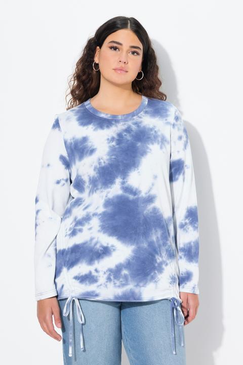 Immagine prodotto Ulla Popken Felpa con design batik, laccetto nell'orlo, scollo a girocollo e maniche lunghe (46, 48)