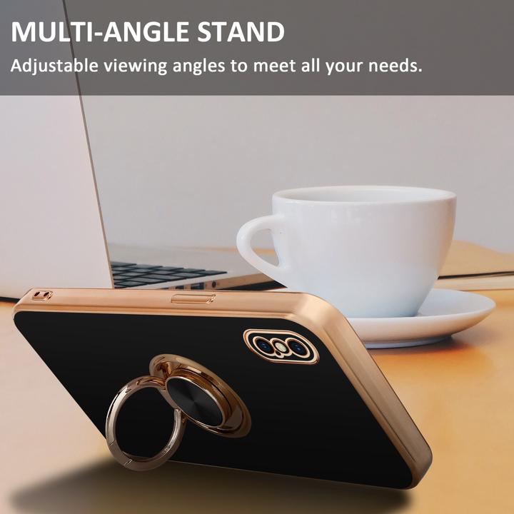 Actual product image Cadorabo Case for Apple iPhone XS MAX in TPU with camera protection and ring LM089 Style (Apple iPhone XS Max)