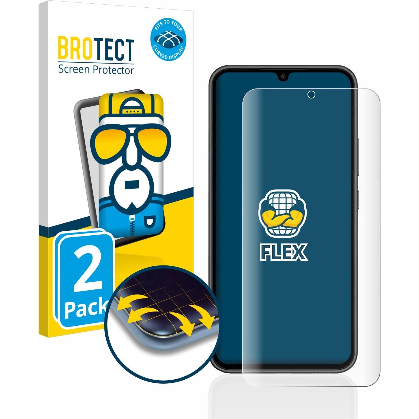 Thumbnail - BROTECT Full-Cover Displayschutz (2 Stück, Samsung Galaxy A34 5G), Smartphone Schutzfolie, Transparent