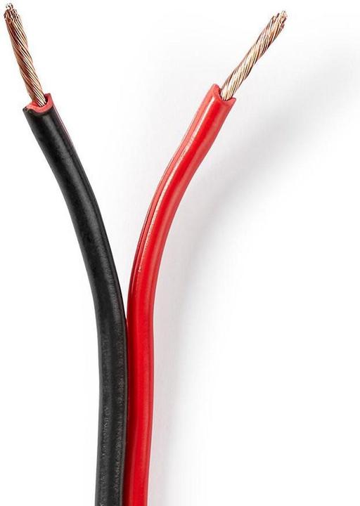 Nedis Cavo per altoparlanti 2X 1,50 mm² CCA 100,0 m PVC rotondo rosso/nero avvolto (100 m, 1.50 mm².)