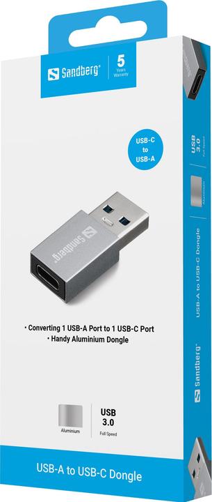 Produktbild Sandberg USB-A zu USB-C Dongle (USB-A, 0.72 cm)