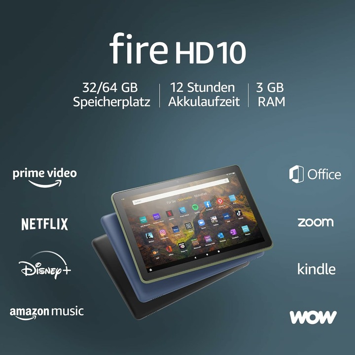 Productafbeelding Amazon Fire HD 10 Plus (10.10", 32 GB, Leigrijs)