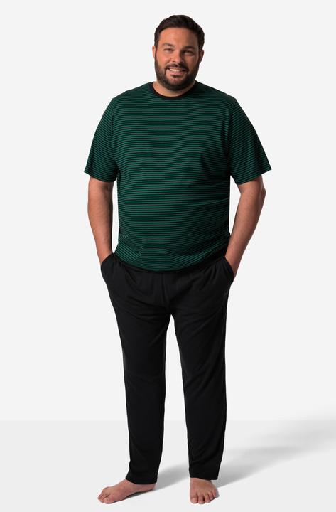 Produktbild Men+ Schlafanzug, Bauchfit, Zweiteiler, Ringel T-Shirt, lange Hose (XXL)