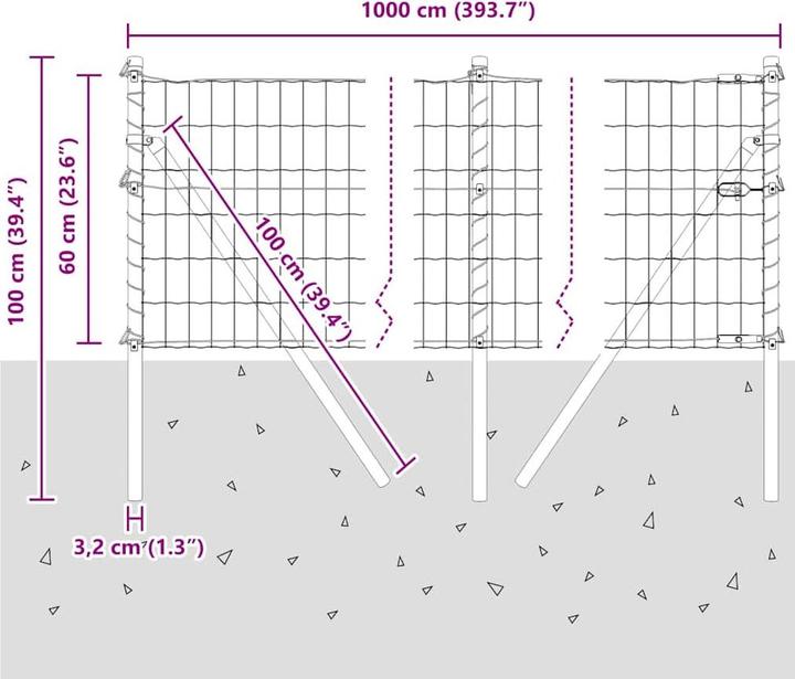 Produktbild vidaXL Outdoor-Zaun