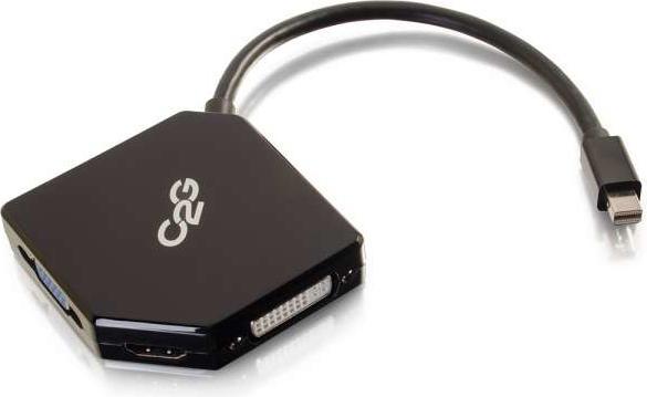 Actual product image C2G Mini DisplayPort to HDMI, VGA, or DVI Adapter Converter (DVI, HDMI, VGA, 8.30 cm)