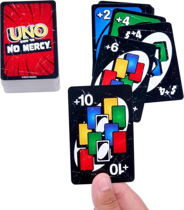 Actual product image Mattel Games UNO No Mercy (English, French, German, 2 - 8 Players)