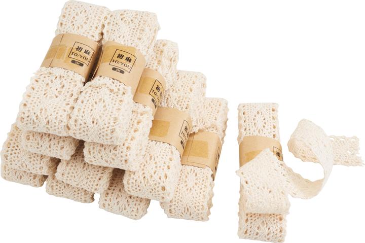 Produktbild VBS Spitzenband "Creme", L 2 m, 12 Stück