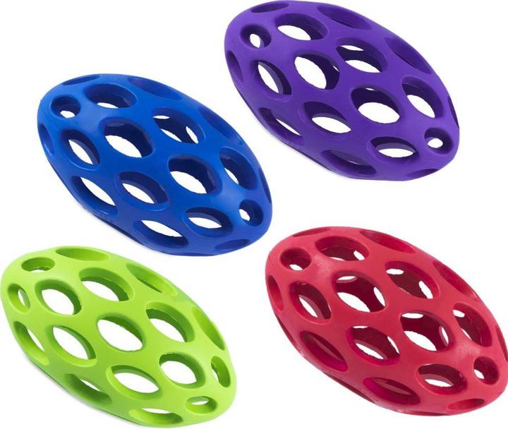 Actual product image JW Dog Toy Hol-ee Football Medium, Ø 15 cm, Assorted (Dog chew toy)