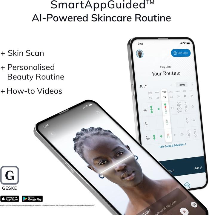 Actual product image Konjac Sponge Roller soniczy do twarzy 4w1 Geske z Aplikacją (różowy)