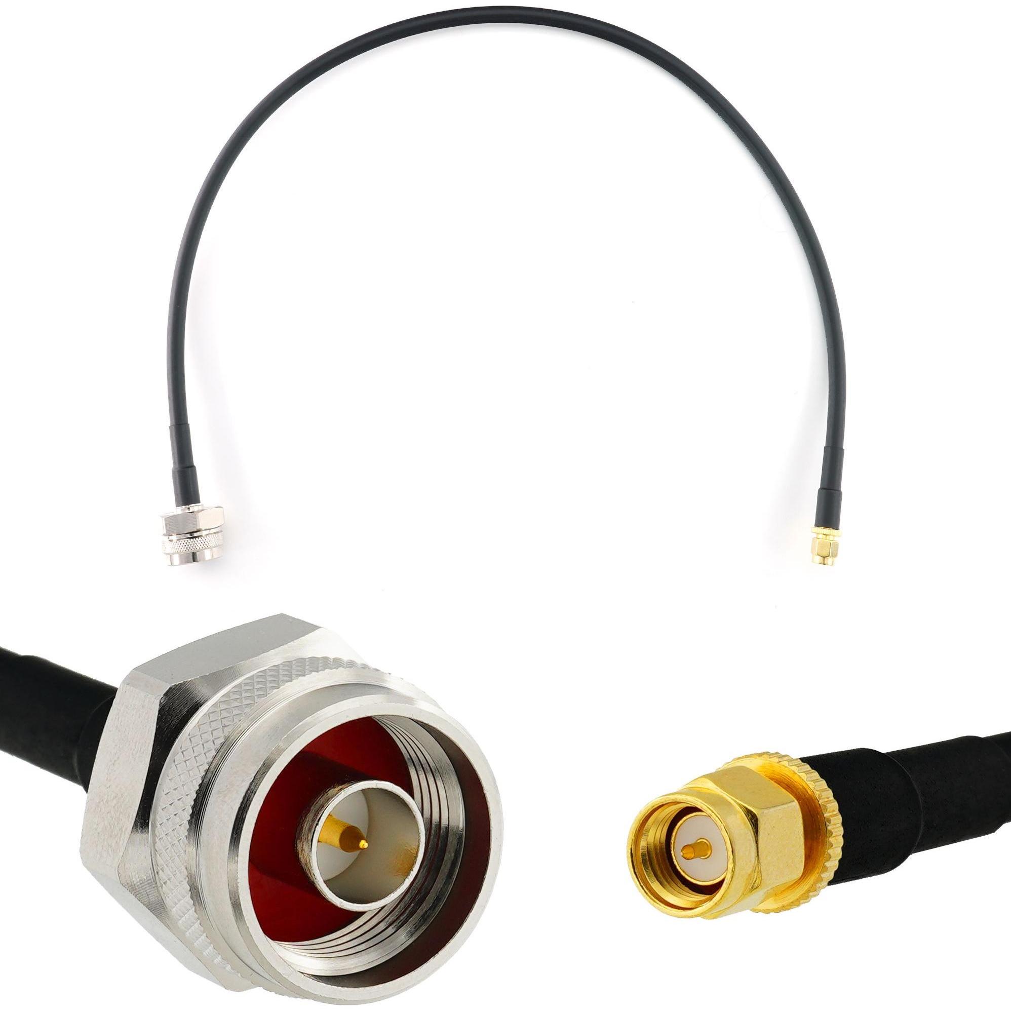 Rangeful SMA Male to N Male Hex 50cm Coaxial Cable??? HF240 (LMR240 equivalent) HF240-NMH-SM-0.5, Cavo antenna