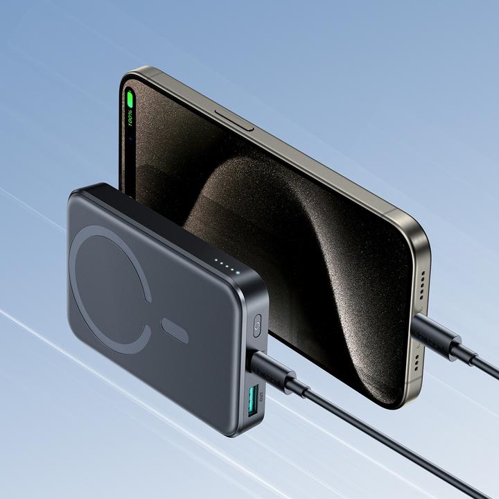 Actual product image Joyroom Mini Magnetic Wireless Powerbank (20W) (10000 mAh, 20 W, 37 Wh)
