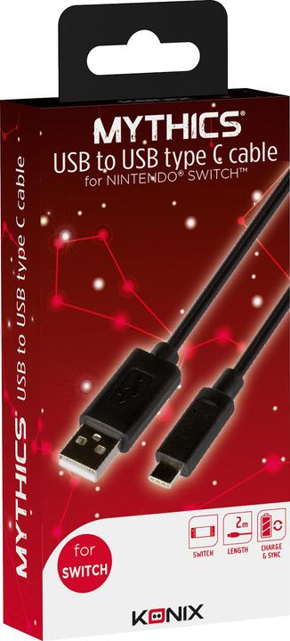 Image du produit Konix Câble USB de type C (2 m, USB 3.2 Gen 1)