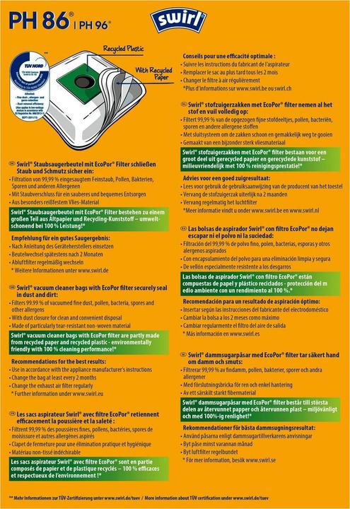 Image du produit Melitta Swirl EcoPor® PH 86/PH96 XL