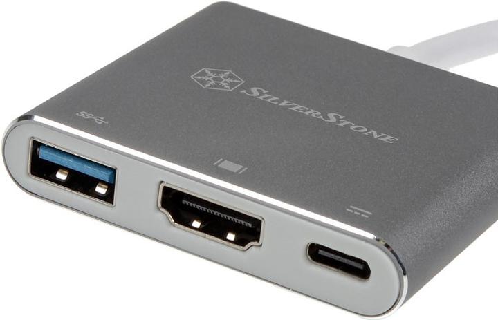 Actual product image Silverstone USB Typ C — HDMI (Typ A)| USB A| USB Typ C (USB-C)