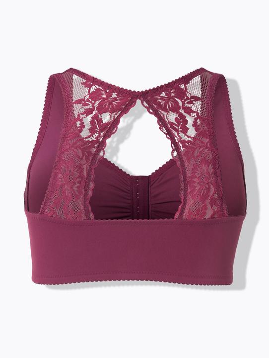 Actual product image Ulla Popken Lace Back Front Close Bralette (85 D)