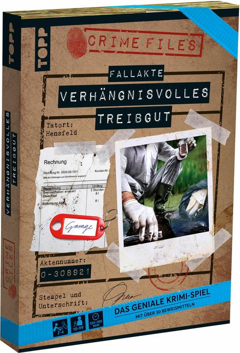 Actual product image TOPP Crime Files - Case File: Verhängnisvolles Treibgut - The ingenious crime game with over 30 (German)