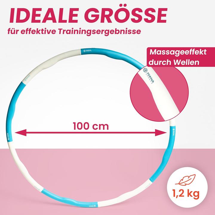 Actual product image Kiana sports Hula Hoop Reifen mit Übungsplan (100 cm, 1200 g)