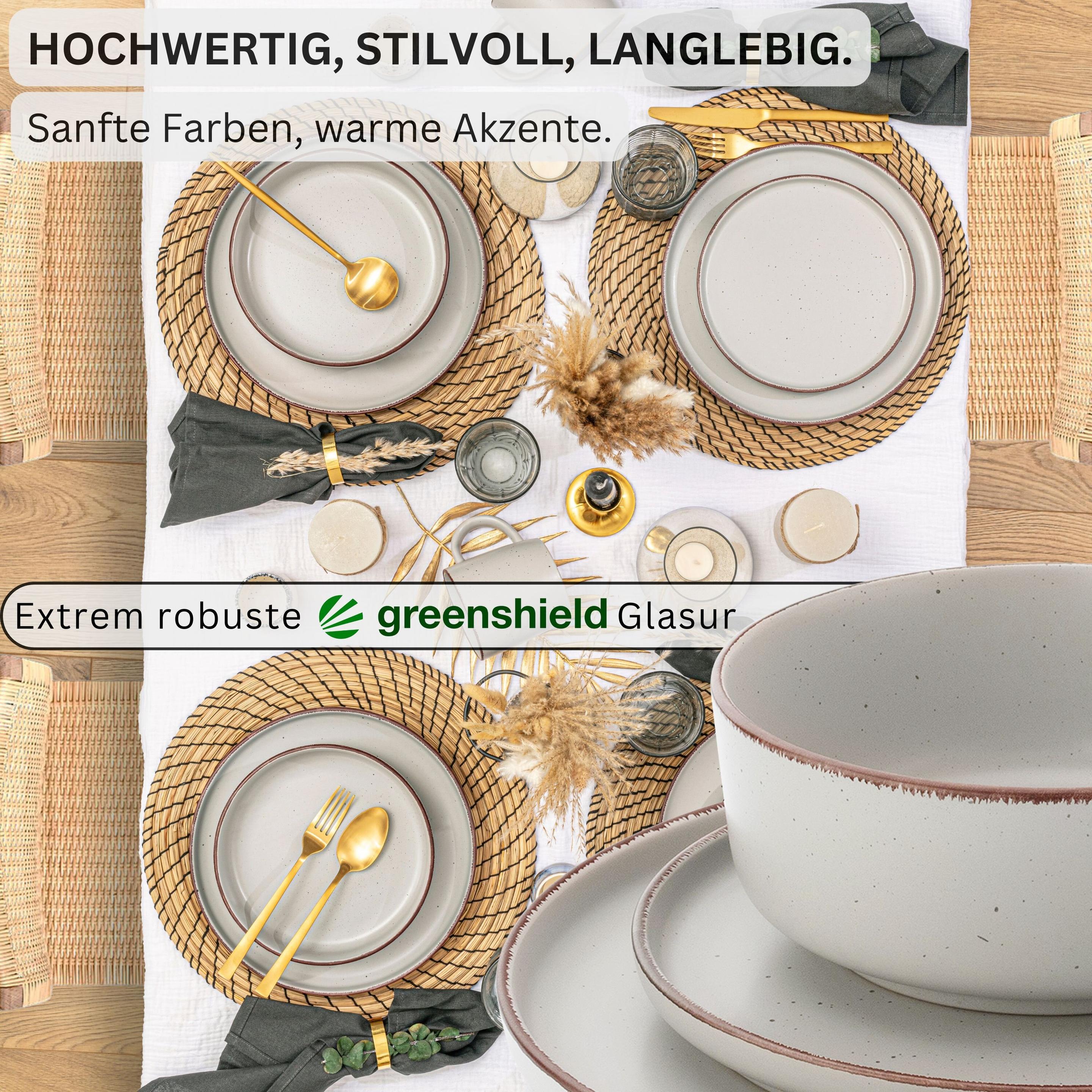 Thumbnail - Sänger, Geschirrset, Tafelservice Bombay Stone (16 Stück)