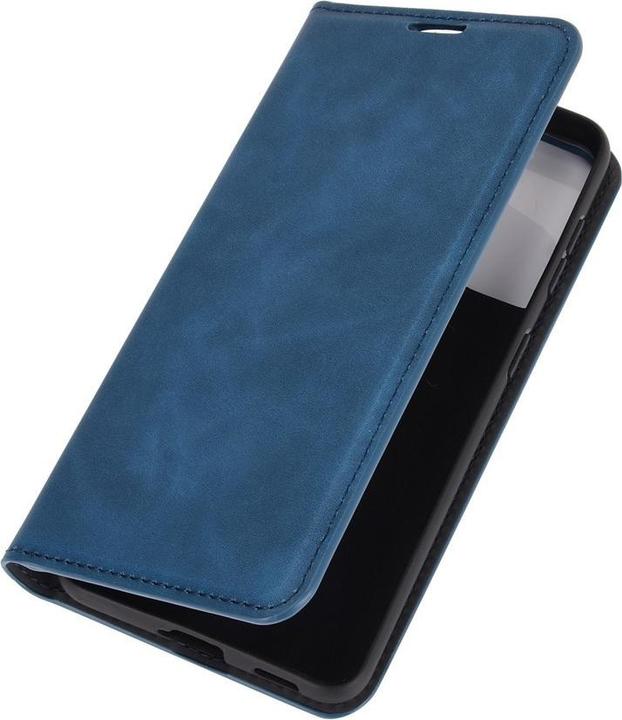 Image du produit Cover-Discount Galaxy S21 - Silky Stand Flip Case Cover bleu foncé (Samsung Galaxy S21)