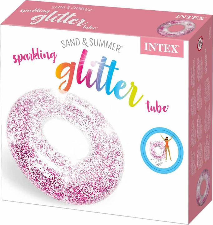 Produktbild Intex Aufblasbarer Donut-Schwimmhilfe Durchsichtig Glitzernd Ø 119 cm (6 Stück)