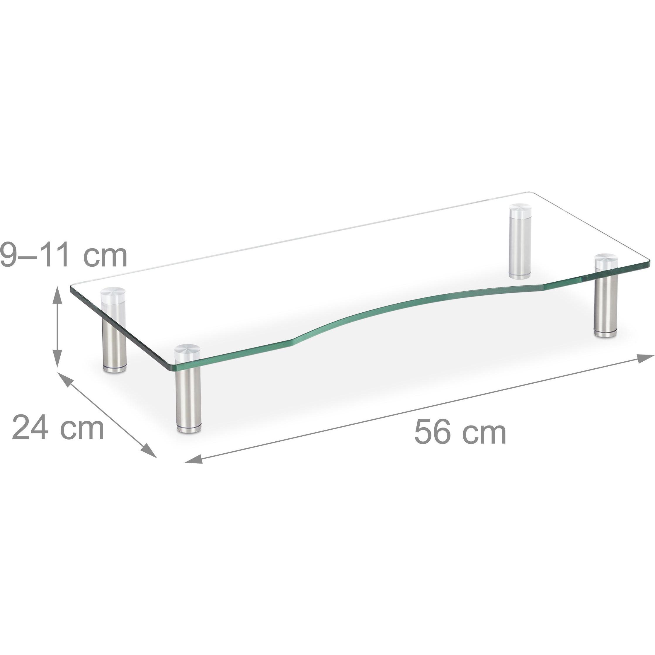 Thumbnail - Relaxdays Bildschirmständer, Monitor Erhöhung, Transparent, Silber