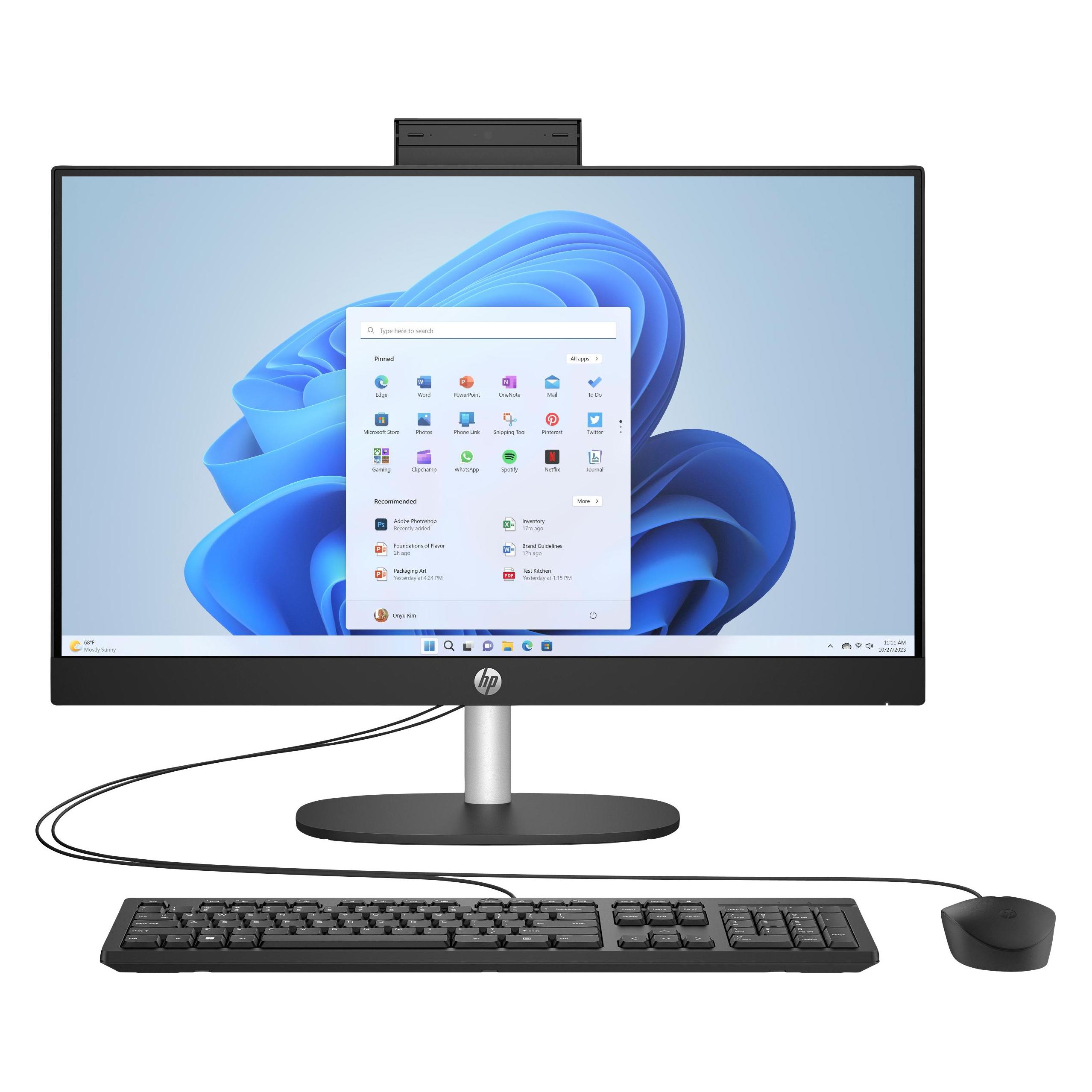 HP AIO 24-cr0004nc/24"" IPS FHD AG/Ryzen 7 7730U/16GB/1TB SSD/AMD Graphics/4xUSB/1xHDMI/RJ45/WIN (10