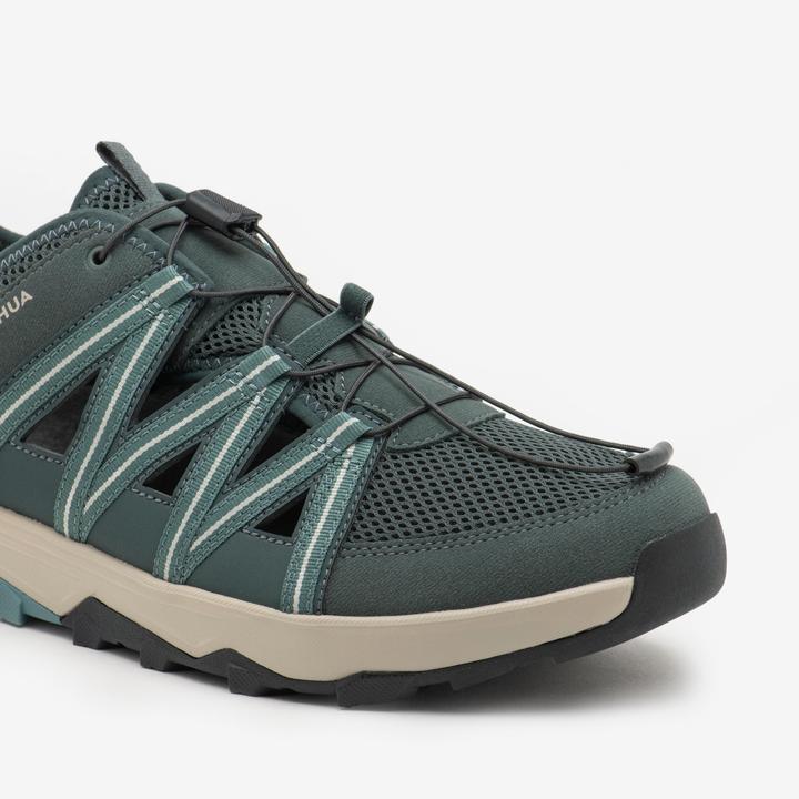 Quechua Sandalenschuhe Trekkingsandalen Herren Wandern - NH900 Fresh grau