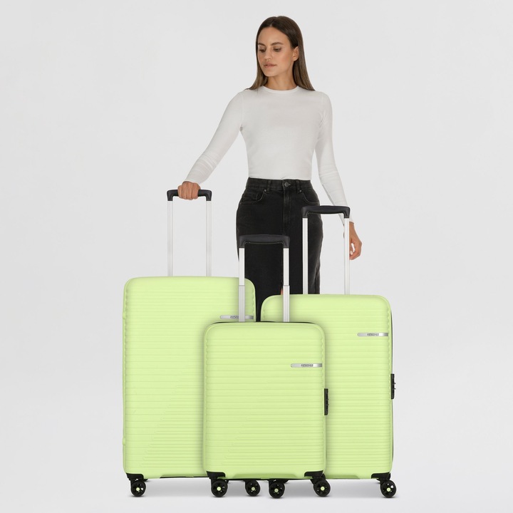 Actual product image American Tourister Liftoff 4 Rollen Kofferset 3-teilig mit Dehnfalte (208 l, XL (from 140l))