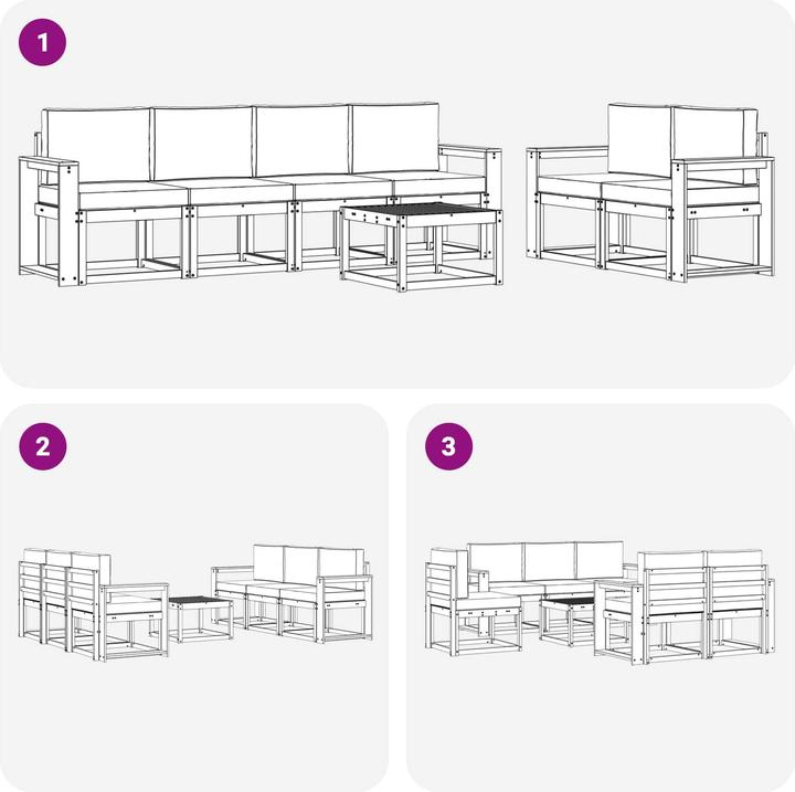 Produktbild vidaXL Outdoor-Sofagarnitur