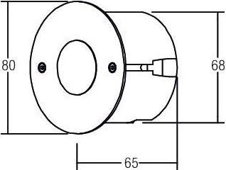 Actual product image Brumberg Wall recessed IP54 stainless steel 10012223 3000K round DA68 ET 65mm incl. converter (40 lm)