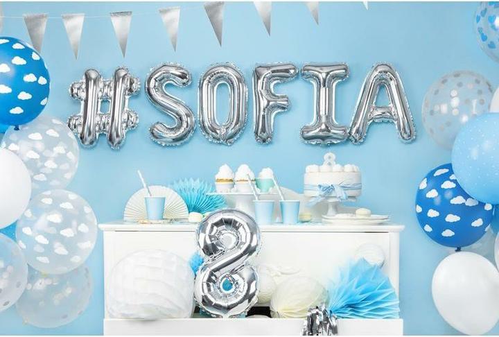 Produktbild Partydeco Luftballons Wolken Blau/Weiss Ø 30 cm, 6 Stück (6 x)