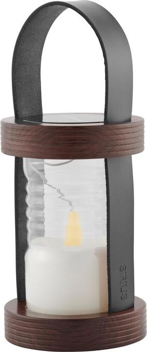 Actual product image Sirius LED Lantern Aston Solar 28 cm, Brown/Black