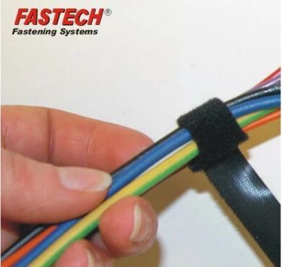 Image du produit Fastech ETK-1-2 Strap, noir, 13x200mm (Serre-câbles velcro, 200 mm, 10 pcs)