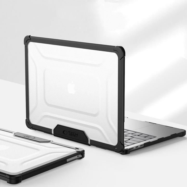 Produktbild Tech-Protect SmartShell Pro case for MacBook Air 13 2023-2025 M2 / M3 / M4 - transparent and black (13", Apple)