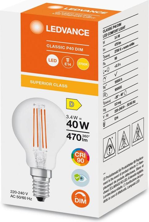 Actual product image Ledvance LED drop lamp (E14, 470 lm)