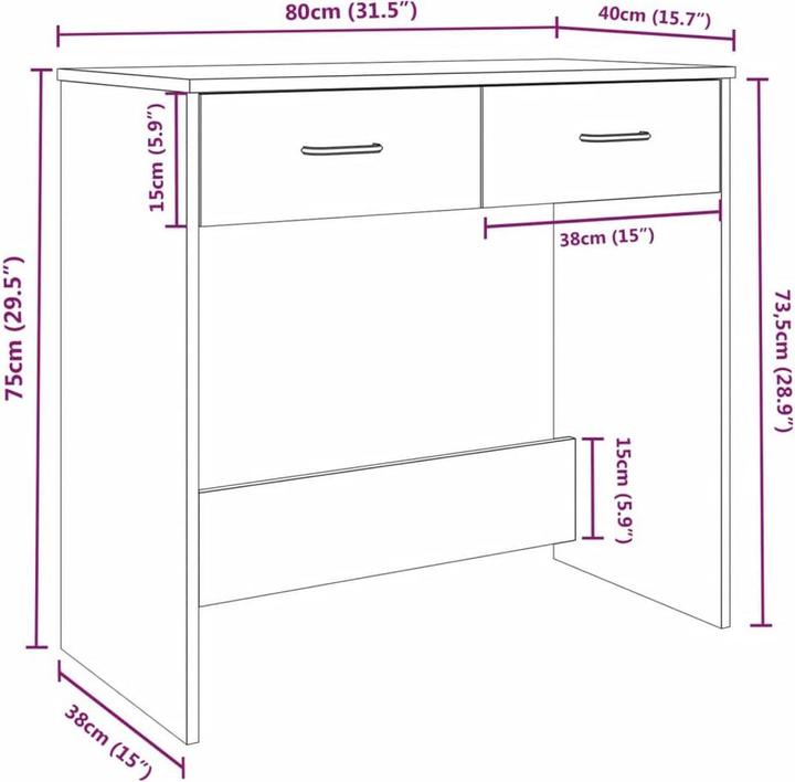 Actual product image VidaXL Maisey (80 x 40 x 75 cm)