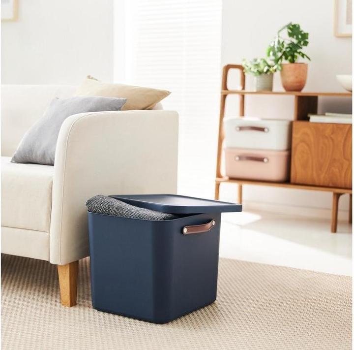 Actual product image Rotho Storage box Maloja 40 l, Midnight Blue (40 l)