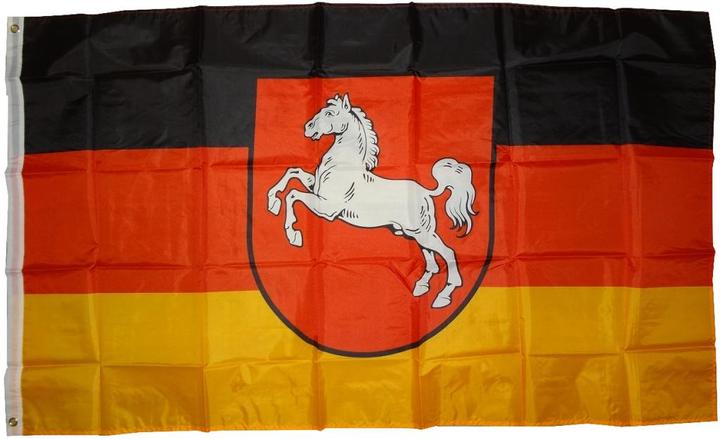 trends4cents Vlag Nedersaksen 250 x 150 cm vlag met 3 ogen 100g/m² stof gewicht hijsvlag