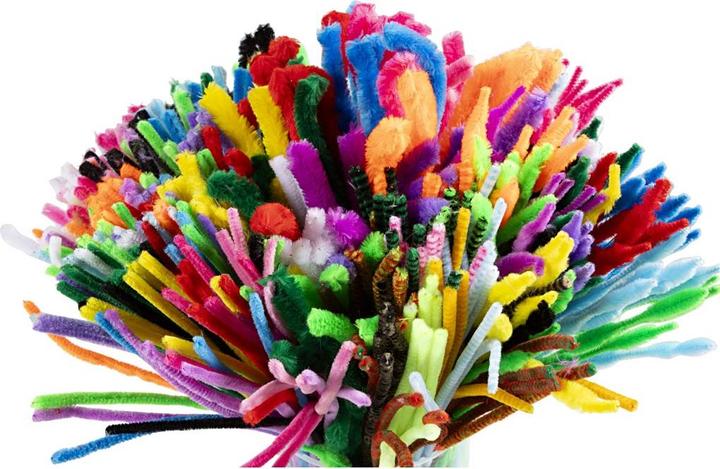 Produktbild Creativ Company Creative Company Chenilledraad meerkleurig 30 cm lengte, 5-12 mm dikte - 500 stuks (0.30 m)