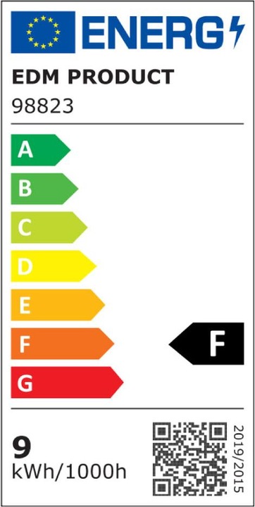 Energie-Label EDM LED Röhre 98823 Linestra F 60 W 9 W S14S 700 lm 950 Lm Ø 3 x 50 cm (6400 K) (S14s, 9 W, 700 lm, 1 x, F)