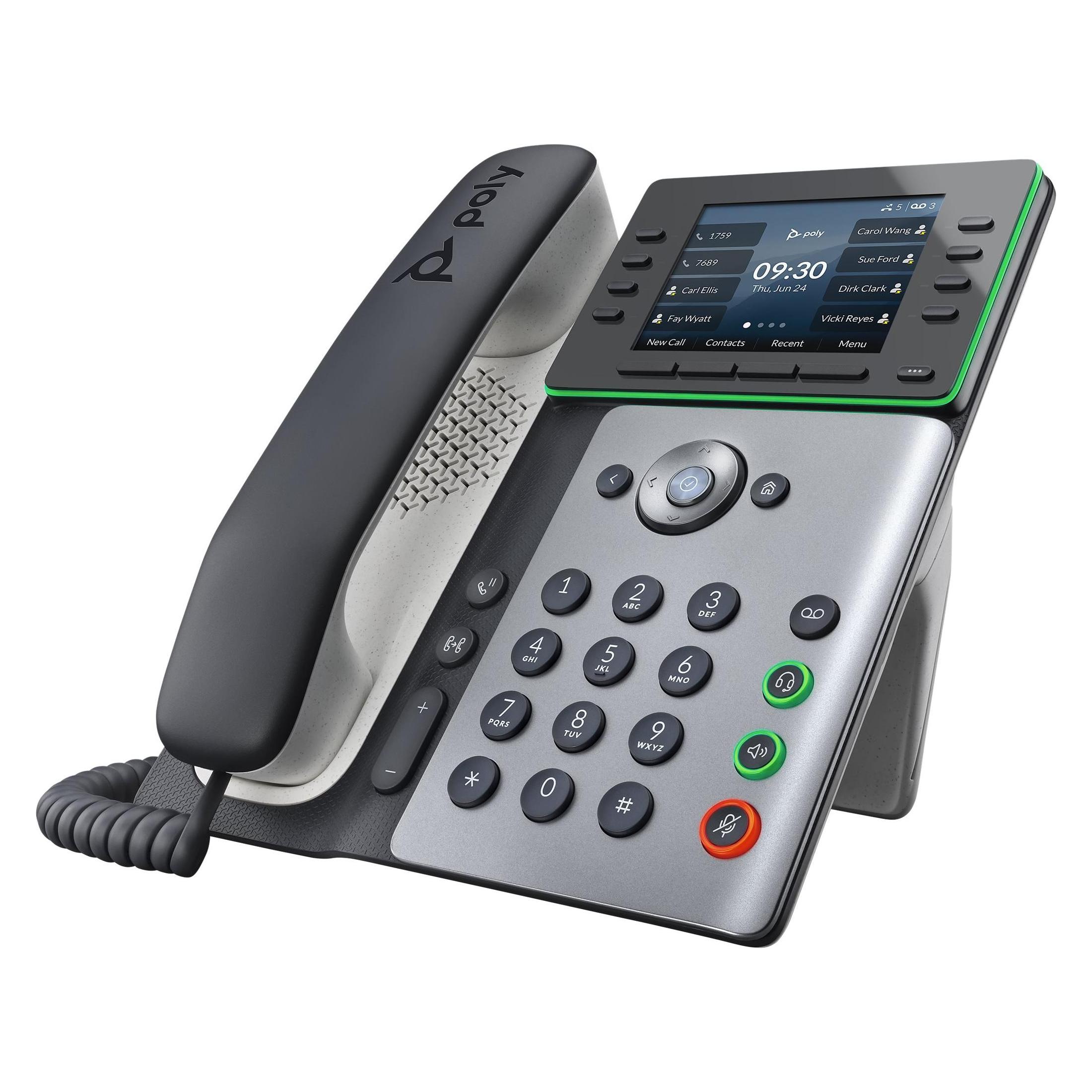 HP Poly Edge E300, Telefon, Weiss, Schwarz, Grau