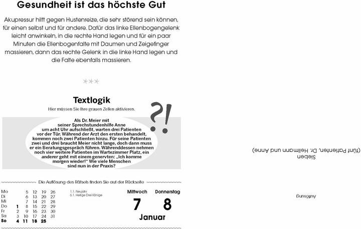 Produktbild Rentnerkalender 2026. Der beliebte Abreisskalender bringt Schwung in den Ruhestand